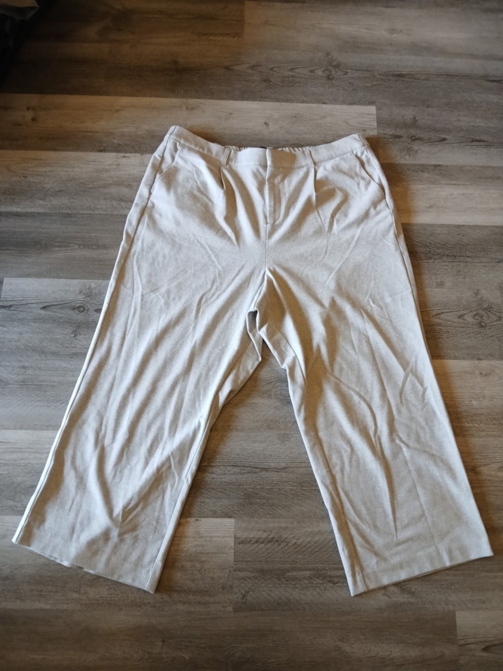 torrid Beige Wide Leg Cropped Pants SHORT